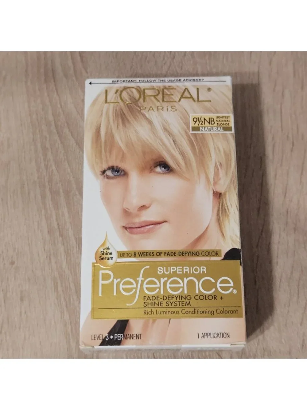Loreal Superior Preference Fade-Defying Color 9.5NB Lightest Natural Blonde NEW